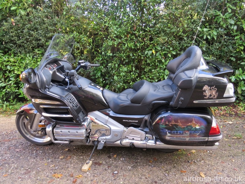 The complete airbrushed Honda Goldwing.